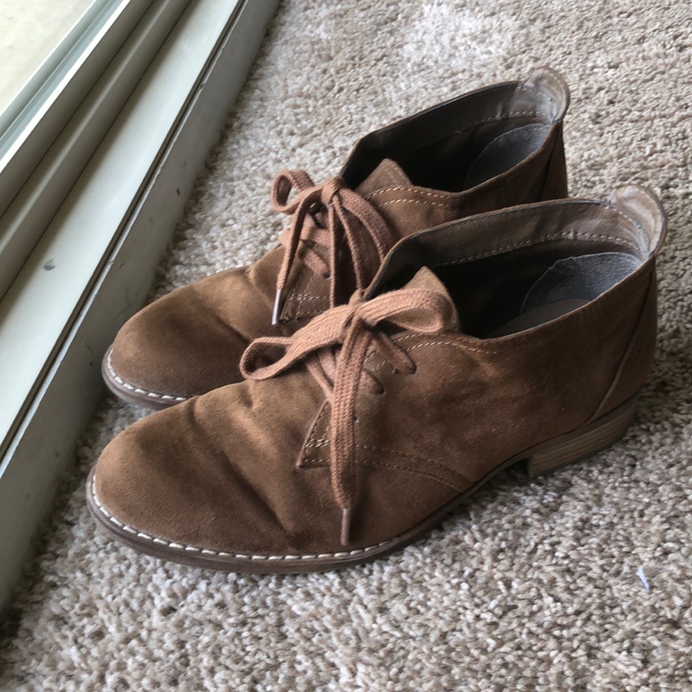 X-Appeal brown suede ankle high boots size 7